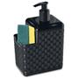 Imagem de Porta Detergente e Esponja Rattan Dispenser com Suporte P/ Bucha Preto Sabonete