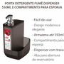 Imagem de Porta Detergente Plástico Ordene Dispenser 550ml com Compartimento para Bucha Esponja