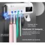 Imagem de Porta Escova de Dente Esterilizador com Tecnologia UV - Design Elegante em Branco