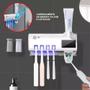 Imagem de Porta Escova de Dente Esterilizador com Tecnologia UV - Design Elegante em Branco