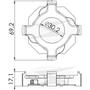 Imagem de Porta escova do motor de partida Kdx 220 R 1997 a 2003