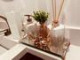 Imagem de Porta Escovas De Vidro Com Tampa Branco Lavabo Banheiro