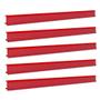 Imagem de Porta Etiqueta Bandeja Gondola Fit 90 Cm Vermelho Kit Com 30