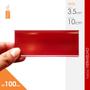 Imagem de Porta Etiqueta Preço c/ Fita Dupla Face 3M 10cm x 3,5cm VERMEL U - Kit 100 Un