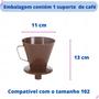 Imagem de Porta Filtro De Café Suporte Para Coador 102 Pequeno Com Funil