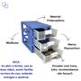 Imagem de Porta Gaveteiro Organizador de Mesa 3 gavetas com trava Multiuso Compacto Plasnorthon