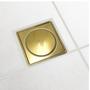 Imagem de Porta Grelha Dourado Inox 304 E Ralo Click 10X10 Tampa Ralo