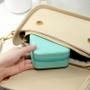 Imagem de Porta Jóias Portátil Organizador Estojo Caixinha RígidaMaleta Brinco Anéis Pequeno Ideal Para Viagem Com Fecho de Zíper