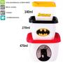 Imagem de Porta Lanche Conjunto Infantil Batman 6 Itens Plasutil