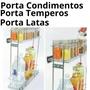 Imagem de Porta latas duplo porta óleo temperos porta condimentos deslizante aço cromado - Aramados Jomer