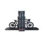 Imagem de Porta Livro Aparador Cd Dvd Bicicleta Bike Lover Preto Mdf Decorativo