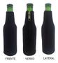 Imagem de Porta Long Neck Térmico Em Neoprene Preto Liso com Zíper Kit com 10 Unidades