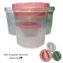 Imagem de Porta Mantimento com Tampa Kit 3 tamanhos de Pote 3200ml 1800ml e 700ml com Rosca para Cozinha