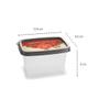 Imagem de Porta Mantimentos Pote Tomate Retangular Plastico 430ml