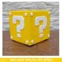 Imagem de Porta Objetos Cubo Mario Amarelo E Branco Geek Gamers