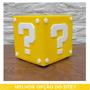 Imagem de Porta Objetos Cubo Mario Amarelo E Branco Geek Gamers
