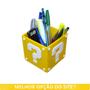 Imagem de Porta Objetos Cubo Mario Amarelo E Branco Geek Gamers