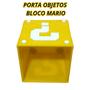 Imagem de Porta Objetos Cubo Super Mario PowerUp Amarelo e Branco Presente Geek Gamers