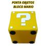 Imagem de Porta Objetos Cubo Super Mario PowerUp Amarelo e Branco Presente Geek Gamers