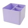Imagem de Porta Objetos Lilas Pastel Com 3 Divisórias Dello