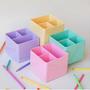 Imagem de Porta Objetos Lilas Pastel Com 3 Divisórias Dello