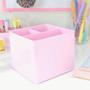 Imagem de Porta Objetos Rosa Pastel com 3 divisórias Dello