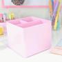 Imagem de Porta Objetos Rosa Pastel Com 3 Divisórias Dello