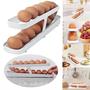Imagem de Porta Ovos De 2 Andares Dispenser Automático De Ovos Para Refrigerador Rolling Egg Holder