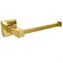 Imagem de Porta Papel Higiênico Dourado Aço Inox 304 Papeleira De Banheiro Metal Inox Suporte De Parede Lavabo Acessorio Quadrado Gold Brilhoso Luxo