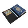 Imagem de Porta Passaporte - Carteira de Trabalho - Unissex de Mão em Couro (835TNPP) Porta Cartão, Dinheiro, Documento de Viagem, Travel Check