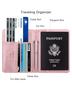 Imagem de Porta-Passaporte WALNEW com RFID e Bloqueio de Sinal - Couro PU com Caneta