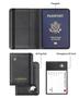 Imagem de Porta-passaportes Stouchi AirTag com RFID em couro PU preto