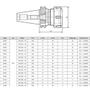 Imagem de Porta Pinças ER Modelo SK50 - ER16 - 100 - DIN 69871