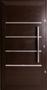 Imagem de Porta Pivotante de Alumínio Lambril 2,10 X 1,20 Com Puxador 80cm e Kit Fechadura Direita Cor Bronze