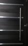 Imagem de Porta Pivotante de Alumínio Lambril 2,40 X 1,20 Com Frisos Puxador e Kit Fechadura Direita Cor Black