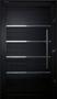 Imagem de Porta Pivotante de Alumínio Lambril 2,40 X 1,20 Com Frisos Puxador e Kit Fechadura Direita Cor Black