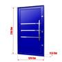 Imagem de Porta Pivotante Lambril Evolution com Puxador Lado Direito Elite 216x120cm Azul