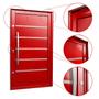 Imagem de Porta Pivotante Lambril Premium com Puxador Lado Esquerdo Elite 216x100cm Vermelho