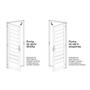 Imagem de Porta Pivotante Puxador Vidro Lambris Alumínio 216 x 100 x 8 cm Direita Alumifort Sasazaki