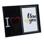 Imagem de Porta Retrato I Love You Preto 10 X15 Vidro Pf0581 - Square