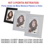 Imagem de Porta Retrato kit com 3 tamanhos para decoração de ambientes