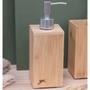 Imagem de Porta Sabonete Líquido 300ml com Ampola Interna Dispenser Sabão Líquido Yoi Bambu Natural
