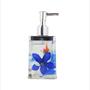 Imagem de Porta sabonete líquido acrílico Dispenser floral - Azul