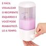Imagem de Porta Sabonete Líquido álcool Gel Detergente Dispenser Suporte  Fixar Parede Banheiro Academia Escritorio 500ml Kit 3 Un