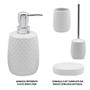 Imagem de Porta Sabonete Líquido Dispenser Higiene Banheiro Porcelana Acessórios Lavabo Shampoo Álcool Detergente Higiênico Saboneteira