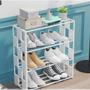 Imagem de Porta-Sapatos Empilhável Médio De 4 Camadas Ideal Para Casa Com Garantia