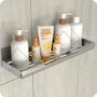 Imagem de Porta Shampoo Com Adesivo Suporte Banheiro Inox ELG