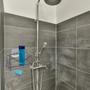 Imagem de Porta Shampoo para Banheiro Cromado Suporte de Parede com Saboneteira Fixação por Adesivo Utimil