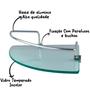 Imagem de Porta Shampoo Para Banheiro Suporte De Vidro Temperado 6mm Cromado Canto Kit 2 Unidades