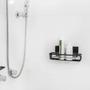 Imagem de Porta Shampoo Suporte para Banheiro com Ventosa Preto 28cm